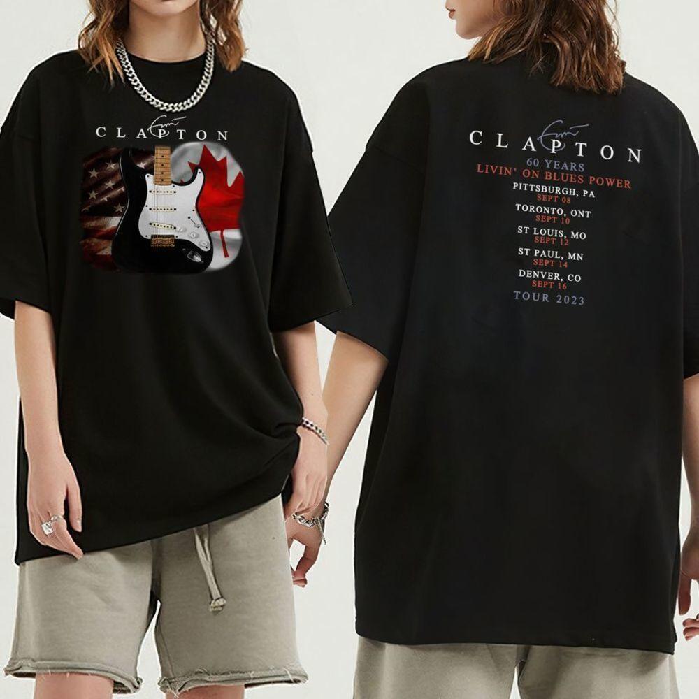 Eric Clapton  Tour 2 Sided Retro Music Tee TShirt